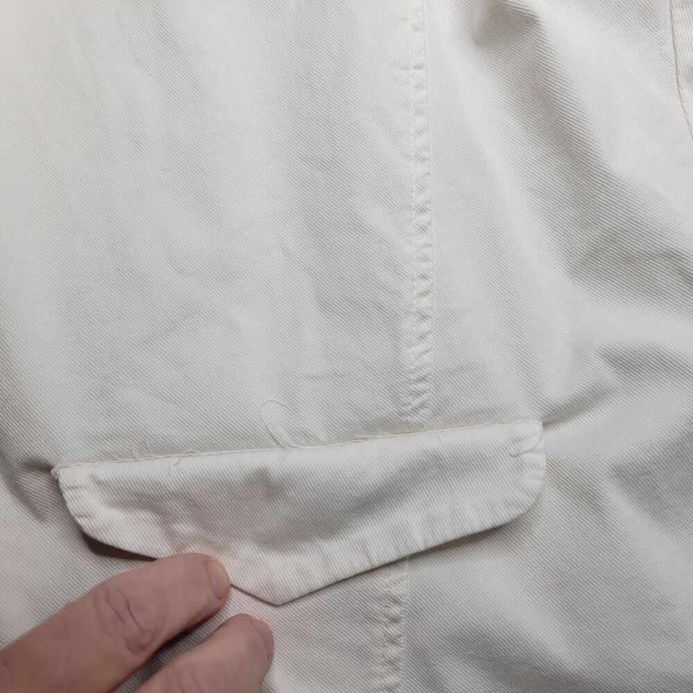 Nili Lotan Paris Pant in Eggshell Drop Crotch Cotton Twill Size 2 Edgy USA Work - Picture 16 of 17